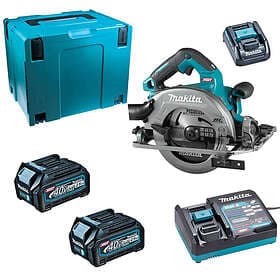 Makita HS004GD203 40v Max XGT AWS Brushless Circular Saw 190mm Inc 2x 2.5Ah Batt