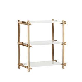 Hay Woody Column hylla ek, low, vitlack hyllplan