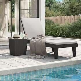 vidaXL Sunbed svart 155x58x83 cm polypropylen