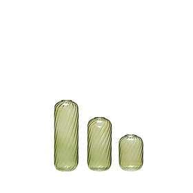 Hübsch Fleur Vase Set om 3 Grön