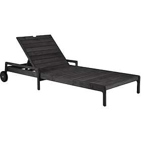 Ethnicraft Jack Outdoor Sunbed, Svartlackad Teak Svart