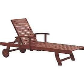 Beliani Wooden Garden Lounger TOSCANA Dark (196749)