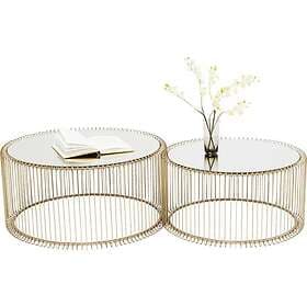 Kare Set de 2 Tables Basses Doré WIRE