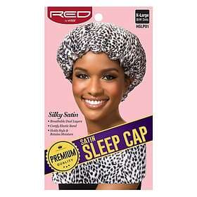 Premium Satin Sleep Cap Black And White dot