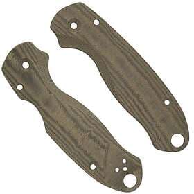 Spyderco Flytanium Lotus Micarta Scales for Para 3, Green Linen FLY-1019GL