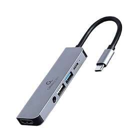 Cablexpert USB-C Dockningsstation 5-i-1 med 2xUSB, HDMI, PD, 3.5mm