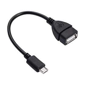 Akyga OTG-adapter Micro-USB-hane (Typ-B) USB-A-hona Svart