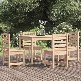 vidaXL Matgrupp för trädgården 5 delar massiv furu