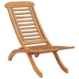 vidaXL 319163 Garden Chair Solid Teak Width: 50cm Depth: 90cm Height: 69cm