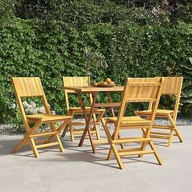 vidaXL Hopfällbara trädgårdsstolar 4 st 47x61x90 cm massiv teak 3155058