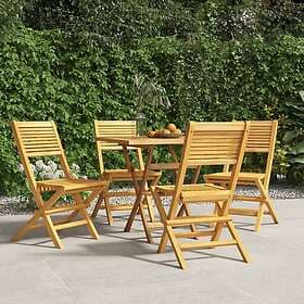 vidaXL Hopfällbara trädgårdsstolar 4 st 47x62x90 cm massiv teak 3155064