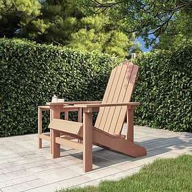 vidaXL Adirondackstol HDPE brun 318639