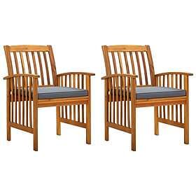 vidaXL Garden Chairs 2 pcs Solid Acacia Wood 312130
