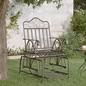 vidaXL Garden Bench 61 cm black steel 318834