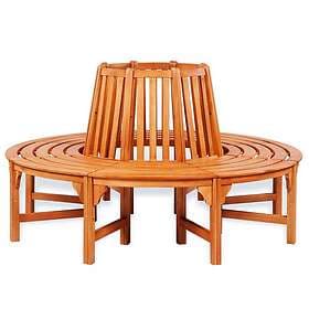 vidaXL Trädbench Ø 160 cm trä 41777