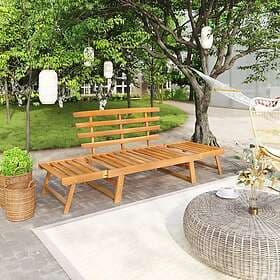 vidaXL Garden Bench 2-in-1 190 cm Solid Acacia Wood 316471