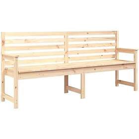vidaXL Trädgårdsbench 203.5x48x91.5 cm massiv furu 824074