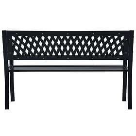 vidaXL Trädgårdsbench svart 120 cm stål 319582