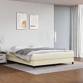 vidaXL Pocketresårmadrass gräddvit 180x200x20 cm konstläder 347844