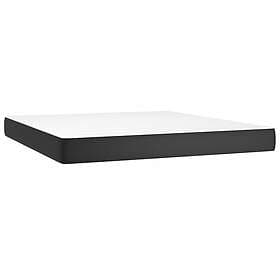 vidaXL Pocketresårmadrass svart 160x200x20 cm konstläder 347822