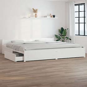 vidaXL Bed Frame med lådor vit 180x200 cm 3103575