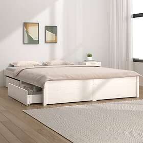 vidaXL Bed Frame med lådor vit 160x200 cm 3103524