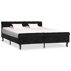 vidaXL Bed Frame svart sammet 160x200 cm 288554
