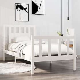 vidaXL Bed Frame vit massivt trä 90x190 cm enkelsäng 3104094