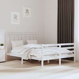 vidaXL Bed Frame vit massivt trä 150x200 cm 3105321