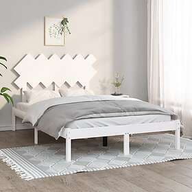vidaXL Bed Frame vit 135x190 cm dubbelsäng massivt trä 3104844