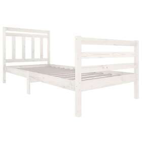vidaXL Bed Frame white solid wood 90x200 cm
