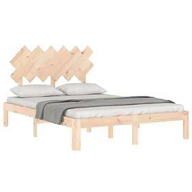 vidaXL Bed Frame med huvudgavel 120x200 cm massivt trä 3193721