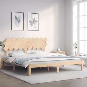 vidaXL Bed Frame med huvudgavel massivt trä 3193741