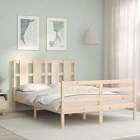 vidaXL Bed Frame med huvudgavel 140x200 cm massivt trä 3194116