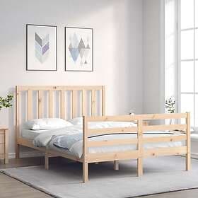 vidaXL Bed Frame med huvudgavel 120x200 cm massivt trä 3193786