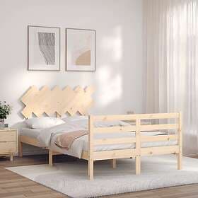 vidaXL Bed Frame med huvudgavel 120x200 cm massivt trä 3195281