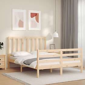 vidaXL Bed Frame med huvudgavel 120x200 cm massivt trä 3193851