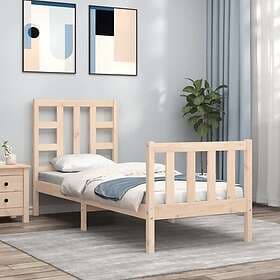 vidaXL Bed Frame med sänggavel 2FT6 Small enkel massivt trä 3191931