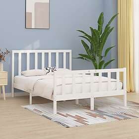 vidaXL Bed Frame vit massivt trä 160x200 cm 3106844
