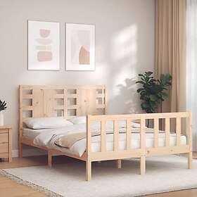 vidaXL Bed Frame med huvudgavel 120x200 cm massivt trä 3192811