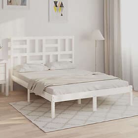 vidaXL Bed Frame vit massivt trä 160x200 cm 3105961