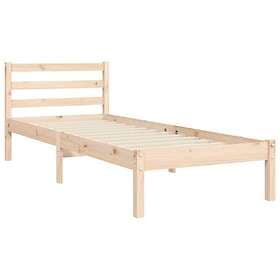 vidaXL Bed Frame med huvudgavel 90x200 cm massivt trä 3194101