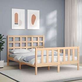 vidaXL Bed Frame med huvudgavel 120x200 cm massivt trä 3192096