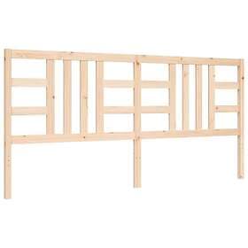 vidaXL Bed Frame med huvudgavel 200x200 cm massivt trä 3191991