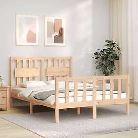 vidaXL Bed Frame med huvudgavel 120x200 cm massivt trä 3192421