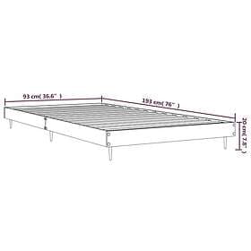 vidaXL Bed Frame vit högglans 90x190 cm konstruerad trä 832303