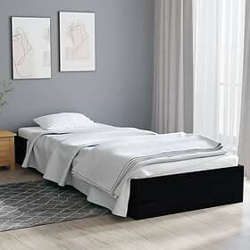 vidaXL Bed Frame svart massiv furu 75x190 cm 2FT6 820066