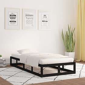vidaXL Bed Frame svart 75x190 cm 2FT6 massiv trä 820825