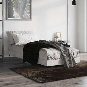 vidaXL Bed Frame betonggrå 75x190 cm konstruerad trä 832209