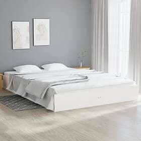 vidaXL Bed Frame vit massivt trä 120x200 cm 820048